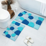 Homeideas Juegos De Alfombras De Baño De 2 Piezas, Adoquines