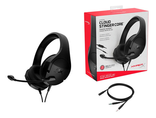 Audífonos Gaming Hyperx Cloud Stinger Core Gamer Color Negro