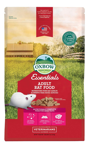 Oxbow Essentials  adulto De La Rata Alimentos, 3 lb