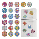 20 Imanes De Pintura De Diamante Para Refrigerador, Mandala.