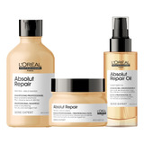 Kit Shampoo + Máscara + Spray Absolut Repair Loréal Pro
