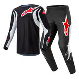 Equipo Alpinestars Motocross Fluid 2024 Negro Y Rojo