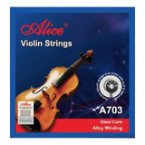 A703 Juego De Cuerdas P/ Violin 1/8 Alice
