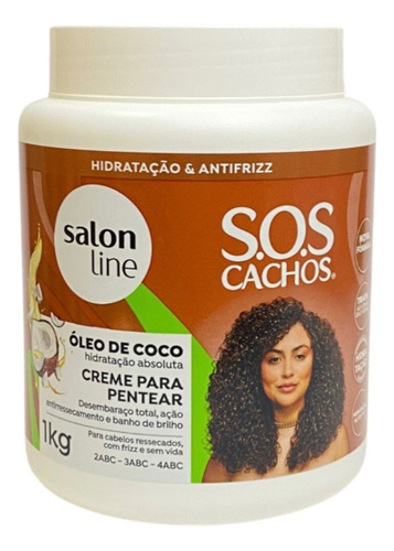 Creme Para Pentear S.o.s Cachos Coco Salon Line 1kg