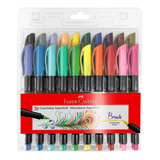 Plumones Punta Pincel Supersoft Faber-castell X 20 Und