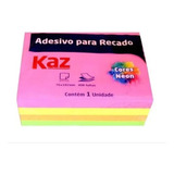 Adesivo P/recado 76x102 Neon Cores C/400fls Kz4002 