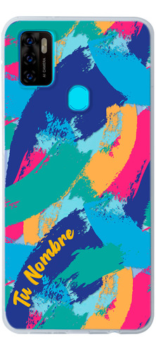 Funda Para Zte Para Mujer Manchas Pintura Tu Nombre