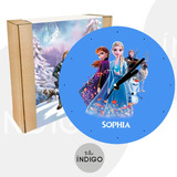 Reloj Frozen Vidrio Personalizado Artesanal