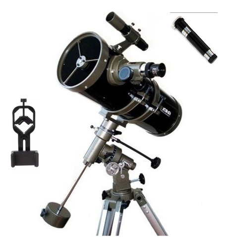 Telescópio Greika 1400150mm Equatorial + Inversora + Adp Cel