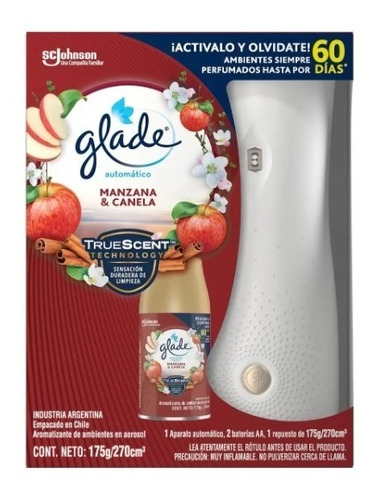 Glade Aromatizante Automático + Repuesto Manzana Y Canela