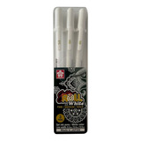 Lápices De Gel Gelly Roll  3 Grosores Blanco