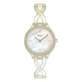 Bisley Reloj De Pulsera De Cadena De Metal Para Mujer, Oro,