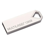 Pen Drive Multilaser Diamond 2.0 128gb Pd853 - Prata
