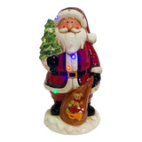 Papai Noel Com Luz Led Musical Decoração Enfeite De Natal