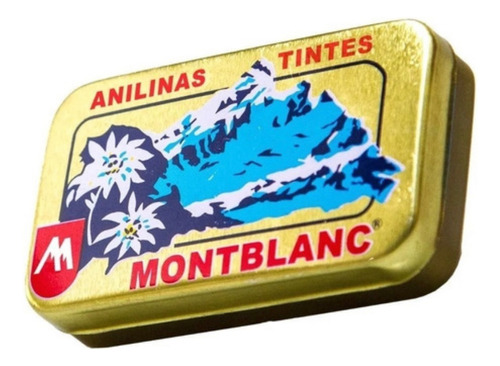 Anilinas Montblanc® Cajita Dorada Azul Marino Oscuro