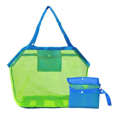 Bolsa De Playa De Malla Para Juguetes Y Accesorios Plegable