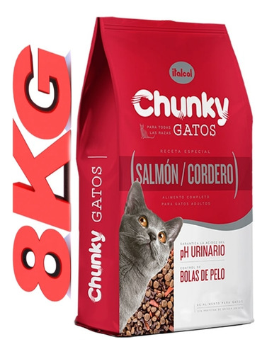 Chunky Gato Adulto Salmón Cordero 8kg
