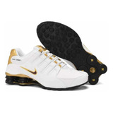 Nike Shox Nz White And Gold Original Talla: 8.5 Usa - 26.5cm