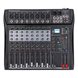 Depusheng Dt8 Mezclador Profesional Placa De Sonido Consola 