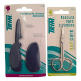 2 Navalhas Sobrancelha Tesoura Pelos Finos Cutícula Kit Trim