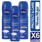 Desodorante Nivea Protect & Care Mujer Pack 6 Unidad 150ml