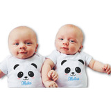 Pañaleros Gemelos Panda Personalizado Algodon 2 Pzas 0a24m