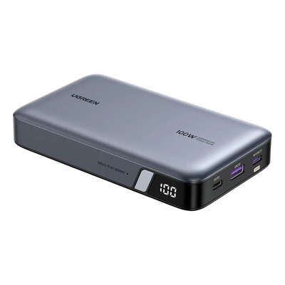 Power Bank Ugreen 20,000 Mah De 100w Con Pantalla Digital Gris | Envío gratis