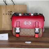 Mariconera Coach Track In Signature Original Roja Bandolera