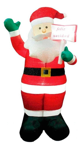 Figura Inflable Santa Claus Afelpado 2.4m Ml9166