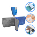 Kit 4 Refil Mop Spray Esfregão Microfibra Alta Limpeza Azul