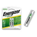 02 Pilhas Palito Aaa Recarregável 700mah Energizer 1 Cartela