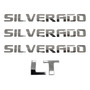 Emblema Silverado Lt Cromado Original ( Kit 4 Piezas) Chevrolet Silverado