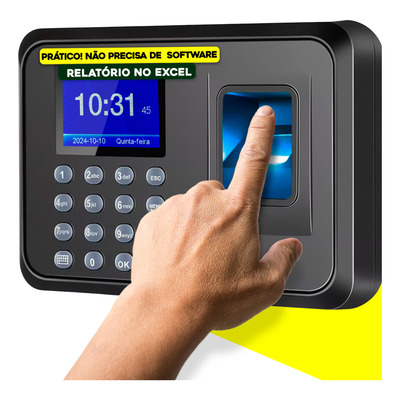 Relógio De Ponto Biométrico Digital Impressão Eletrônico