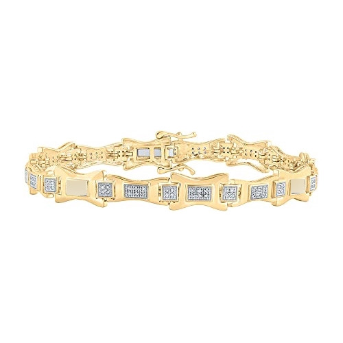 Pulsera Diamantes Naturales Oro Amarillo 10k