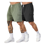Shorts Bermuda Hombre (pack X2) 4 Bolsillos Premium