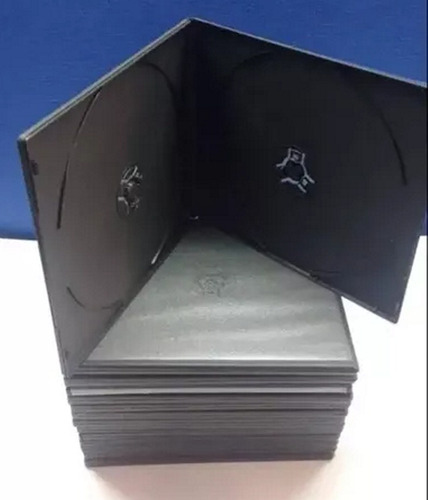 Cajas Cd/dvd Doble 7mm Negra Importadas X 50 Unidades Gamer