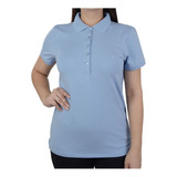 Camisa Polo Feminina Dudalina Mc Pima Peruana Azul - 0875234