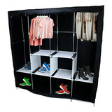 Closet Ligero Armable Portatil Negro Ropero Recamara Rack