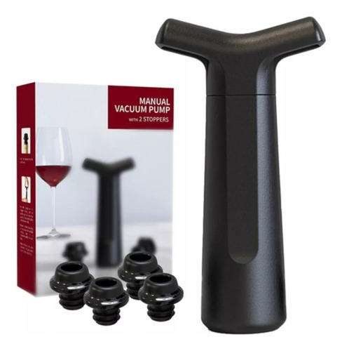 Vino Botella Bomba De Vacio 4 Tapones Extractor Aire - Cukin