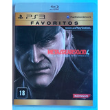 Jogo Metal Gear Solid 4 Favoritos Ps3 Original Fisico Cd.