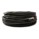 Rollo De 25m Cable Uso Rudo 2x14 Color Negro, Marca Luz En Linea, Capacidad 1350 Watts, 13 Amperes, Uso En Exteriores