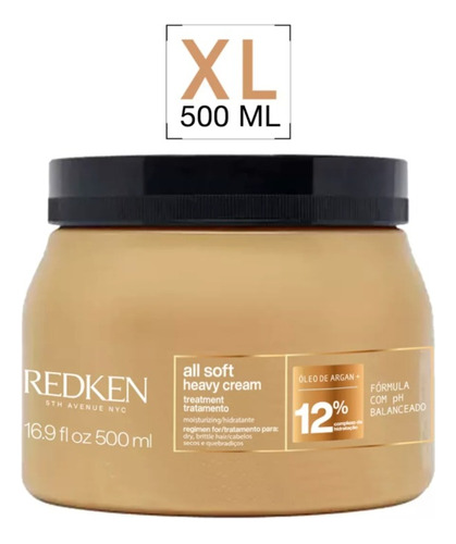 Máscara  Redken  Hidratante Cabello Seco All Soft 500ml 