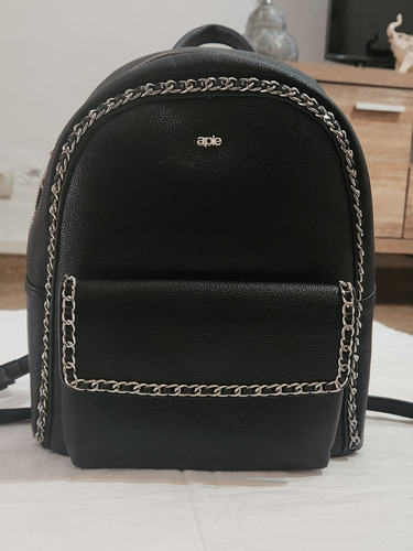 Mochila Negra Con Plateado Grimoldi