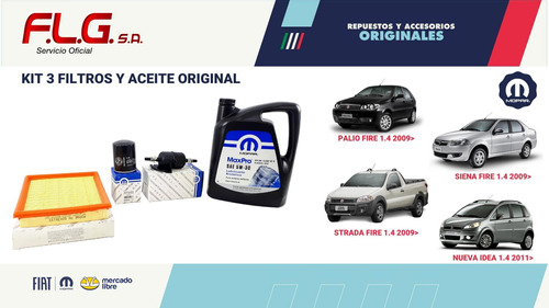 Kit Filtros Y Aceite Mopar Fiat Nueva Idea Attractive 11/16 Foto 3