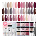 Azurebeauty - Kit De Uñas En Polvo De Inmersión De 20 Colore