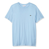 Playera Lacoste Basica Elegante Azul Logo Lacoste Lateral