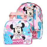 Set Escolar Minnie / Mickey  Maleta + Lonchera + Cartuchera