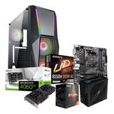 Pc Torre Gamer Rtx 4060 Ti 8gb Ryzen 5 5600 16gb Ram 500gb