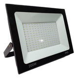 Refletor Led Holofote 200w Bivolt Branco Frio Econômico Cor Da Carcaça Preto Cor Da Luz Branco-frio 110v/220v