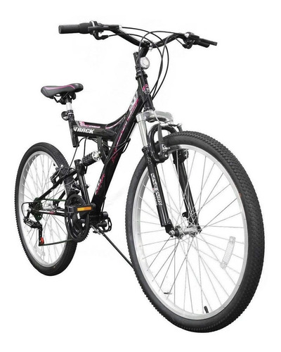 Mountain Bike Tk3 Track Tb 200xs Aro 26 18  18v Freios V-brakes Câmbios Track Index Cor Preto/rosa